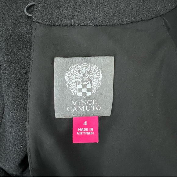 Vince Camuto Sheer Illusion Short Sleeve Crepe Chiffon Sheath Career Dress - Picture 12 of 14